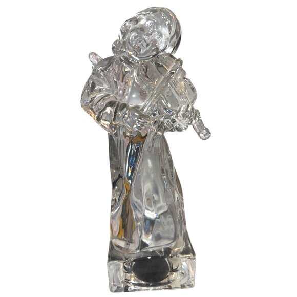 3 Mikasa Herald Collection Lead Crystal Angels Musical Instrument Germany 8.5" - Picture 2 of 11